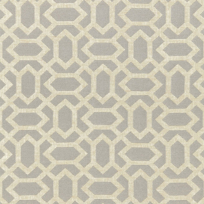 Schumacher San Remo Fret Dove Grey Fabric Sample 66060