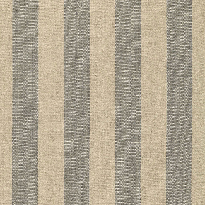 Schumacher Augustin Linen Stripe Steel / Linen Fabric Sample 66074