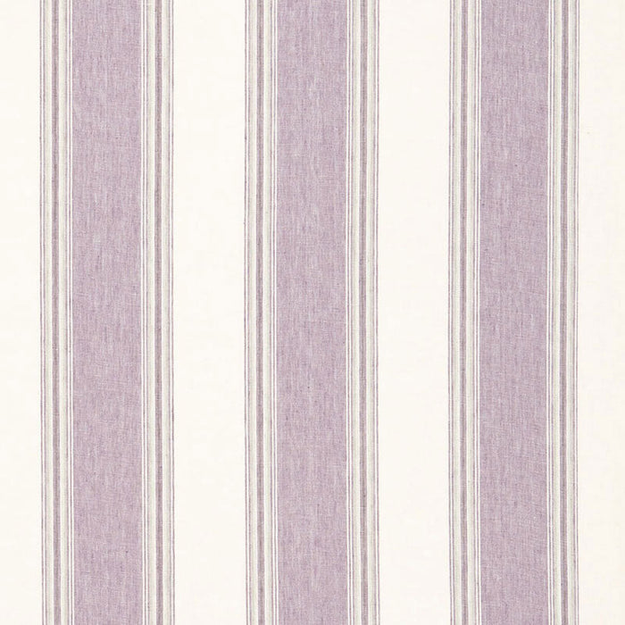 Schumacher Savannah Linen Stripe Lavender Fabric Sample 66083