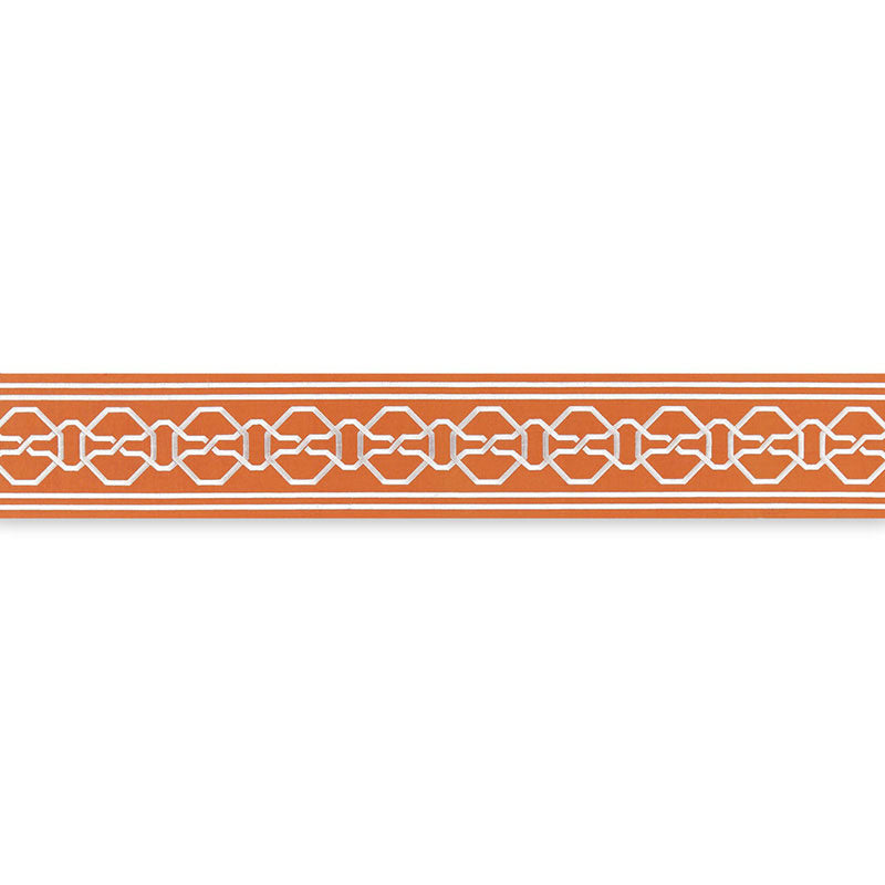 Schumacher Malmaison Tape Tangerine Trim 66152