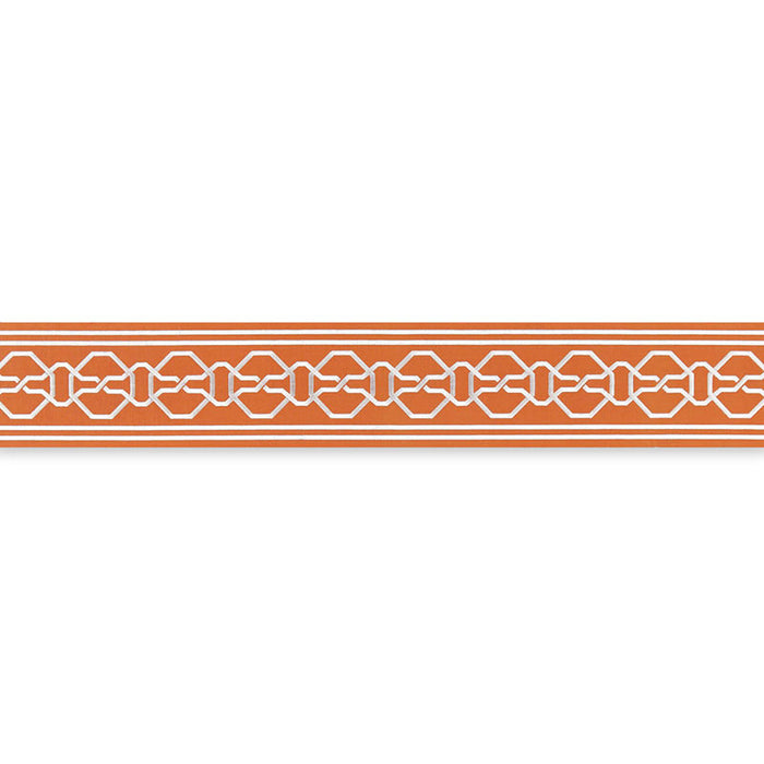 Schumacher Malmaison Tape Tangerine Trim 66152