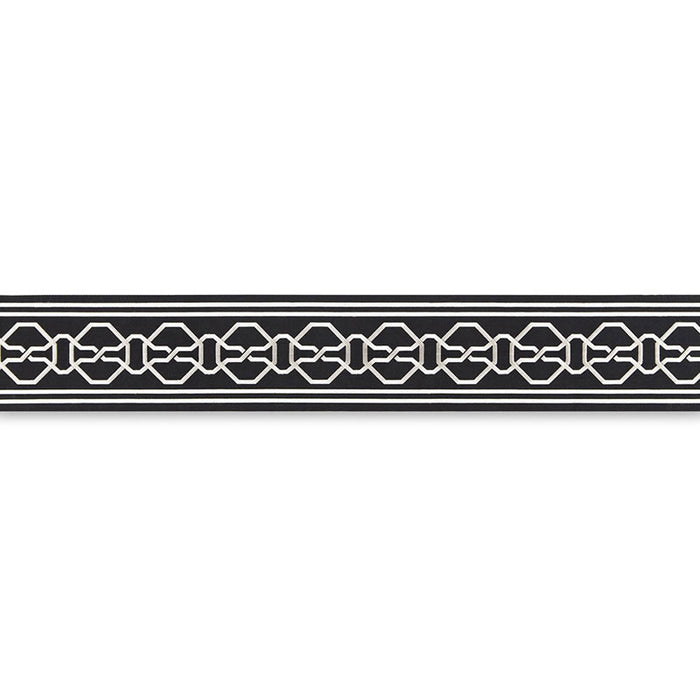 Schumacher Malmaison Tape Noir / Swan Trim 66153