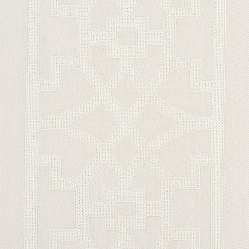 Schumacher Don'T Fret Ivory Fabric Sample 66185