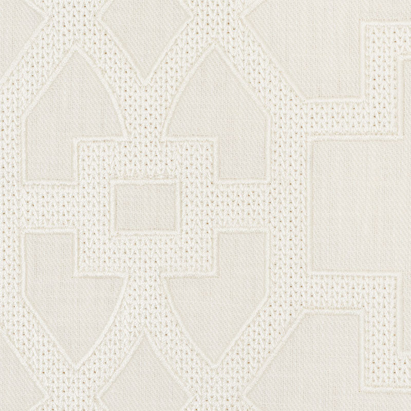 Schumacher Don'T Fret Ivory Fabric 66185