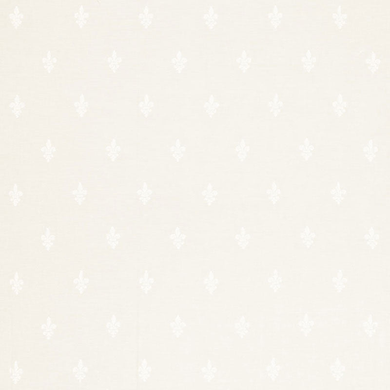 Schumacher Fleur De Lys Madras Ivory Fabric 66290