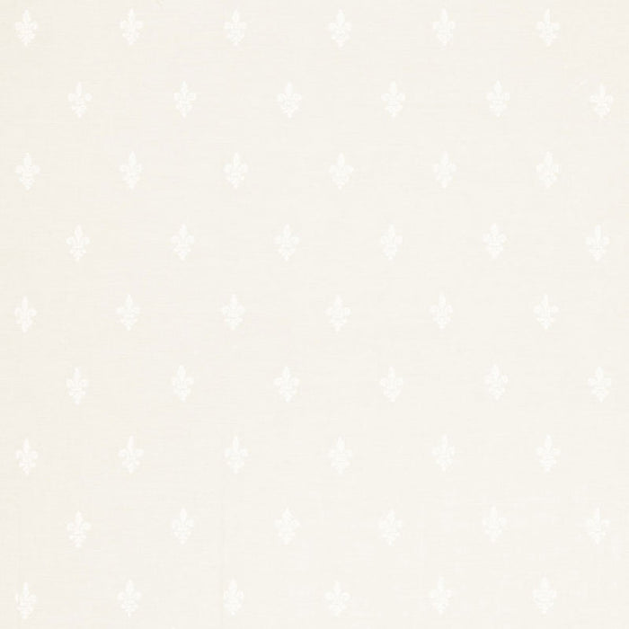 Schumacher Fleur De Lys Madras Ivory Fabric 66290