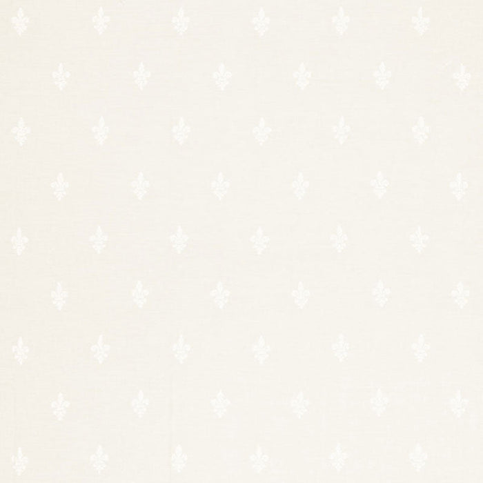 Schumacher Fleur De Lys Madras Ivory Fabric Sample 66290