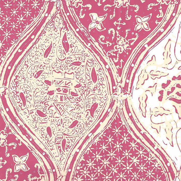 China Seas Balinese Batik Magenta Cream Wallpaper 6630-05WP