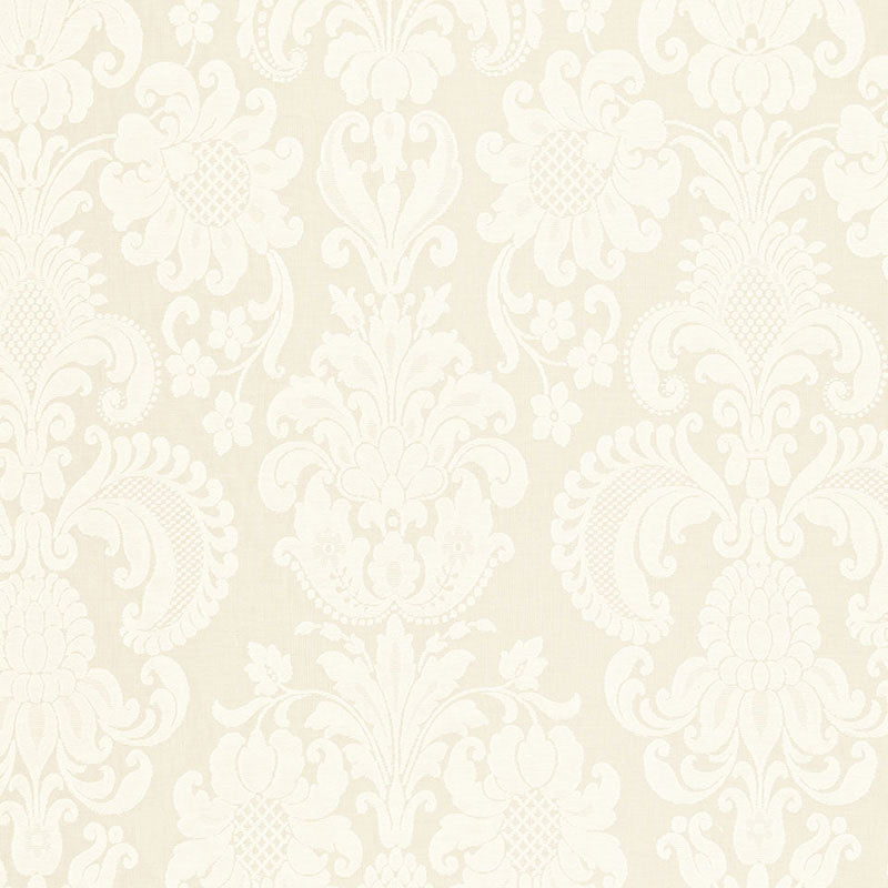 Schumacher Kirkmicha Jacquard Madras Ecru Fabric 66371