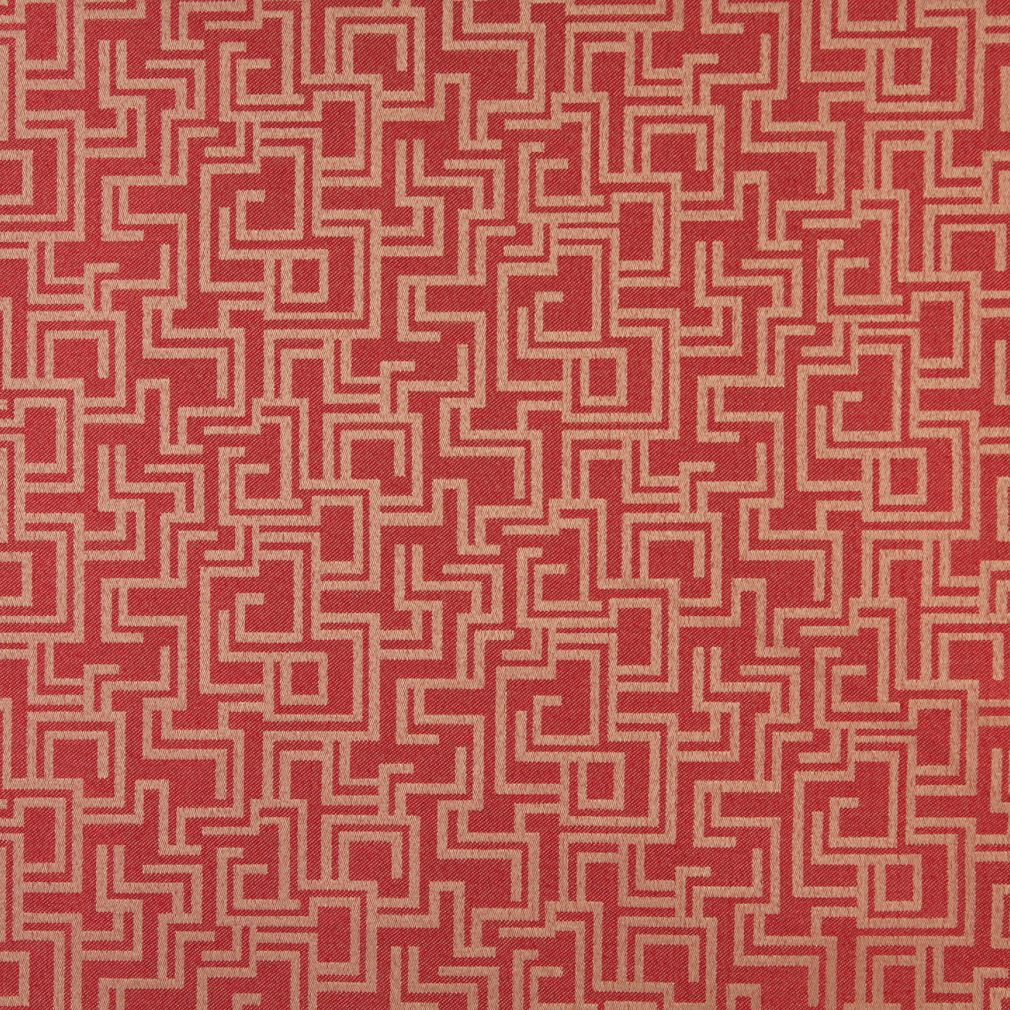 Charlotte Ruby/geometric Fabric Sample 6638