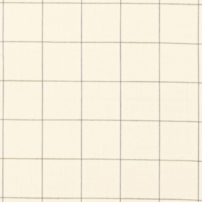 Schumacher Mellier Plaid Ivory Fabric Sample 66451