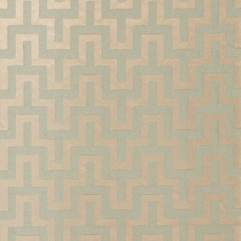 Schumacher Maubray Weave Aqua Fabric 66551