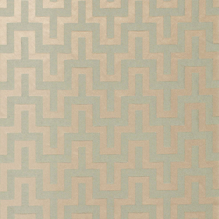 Schumacher Maubray Weave Aqua Fabric Sample 66551