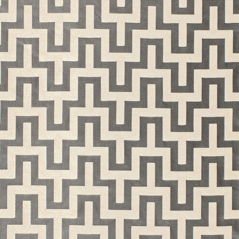 Schumacher Maubray Weave Graphite Fabric 66552