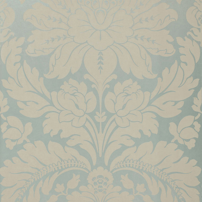 Schumacher Anvers Damask Azure Fabric 66561