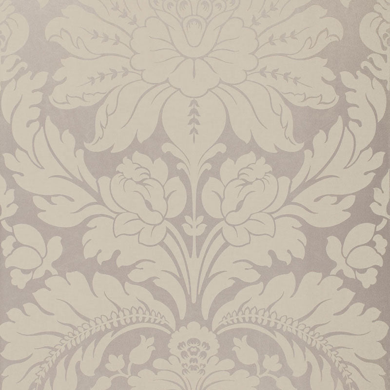 Schumacher Anvers Damask Nickel Fabric 66562