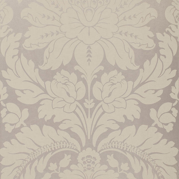 Schumacher Anvers Damask Nickel Fabric Sample 66562