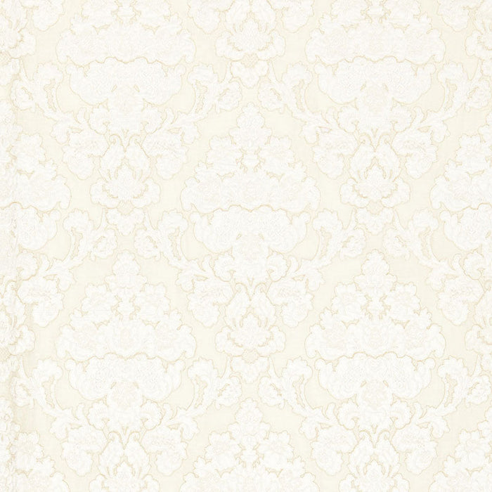 Schumacher Montalcino Applique Damask Champagne Fabric Sample 66592