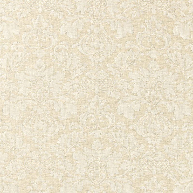 Schumacher Montisi Linen Damask Buttermilk Fabric 66621