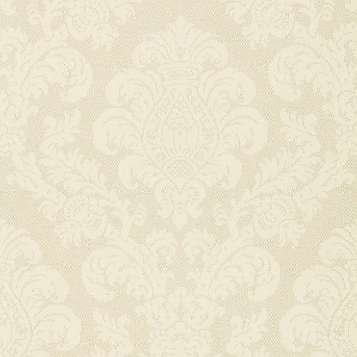 Schumacher Firenze Linen Damask Sesame Fabric Sample 66632