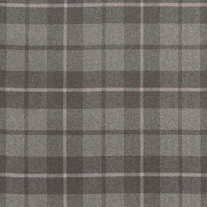 Schumacher Montana Wool Plaid Oxford Grey Fabric Sample 66661