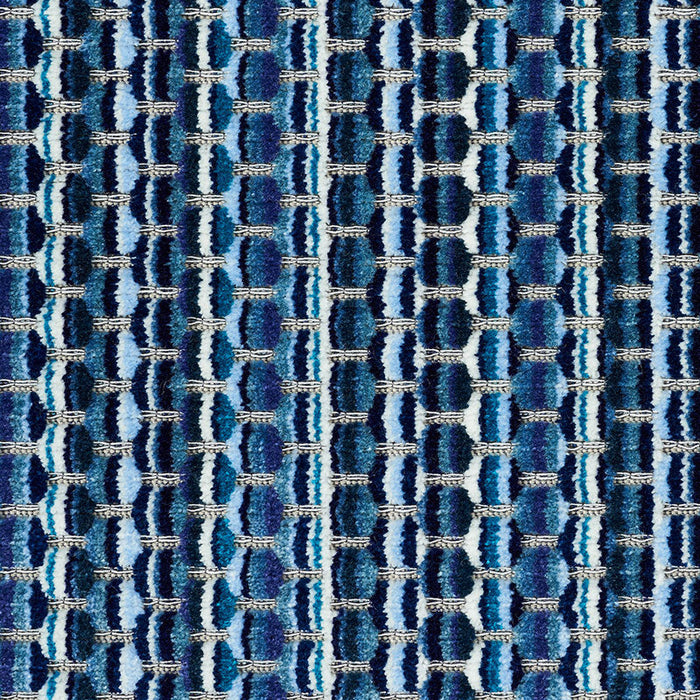 Schumacher Downtown Velvet Indigo Fabric Sample 66913