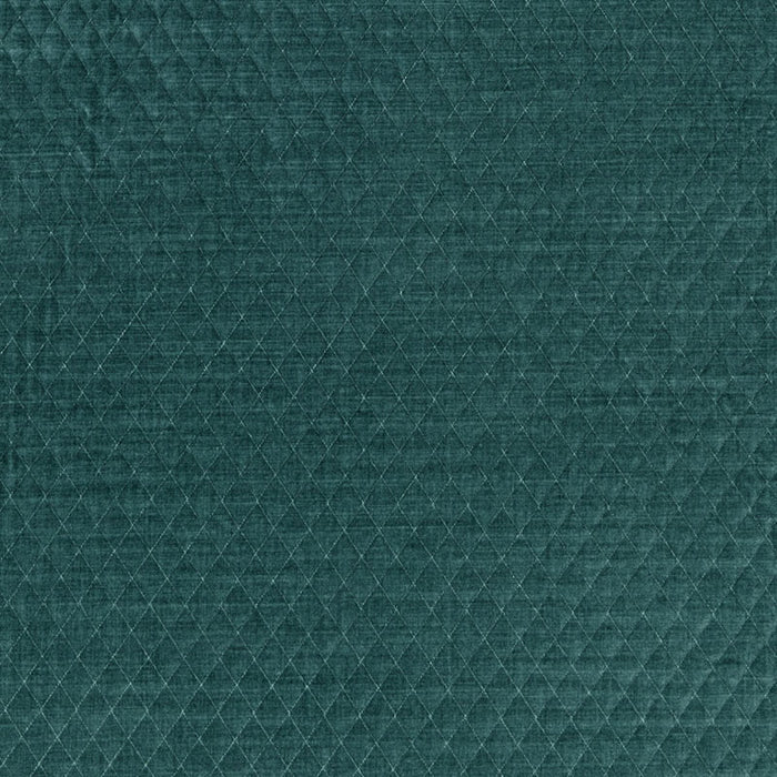 Schumacher Paley Quilted Velvet Peacock Fabric 66924