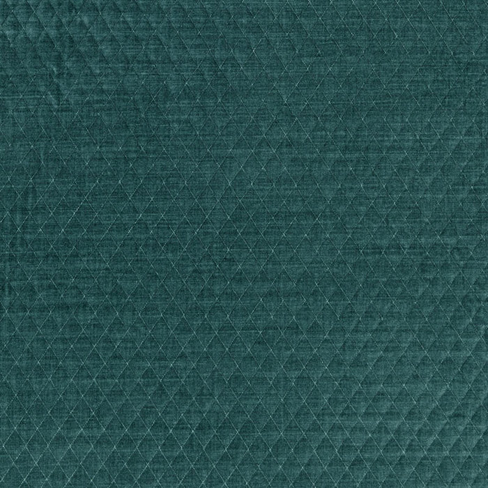 Schumacher Paley Quilted Velvet Peacock Fabric Sample 66924