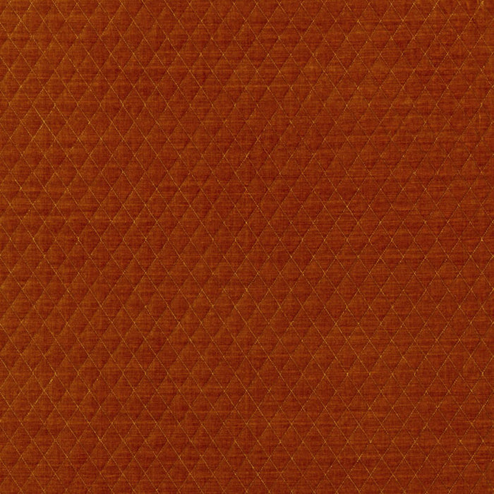 Schumacher Paley Quilted Velvet Chinese Orange Fabric 66925