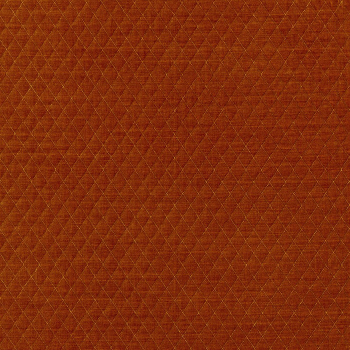 Schumacher Paley Quilted Velvet Chinese Orange Fabric Sample 66925