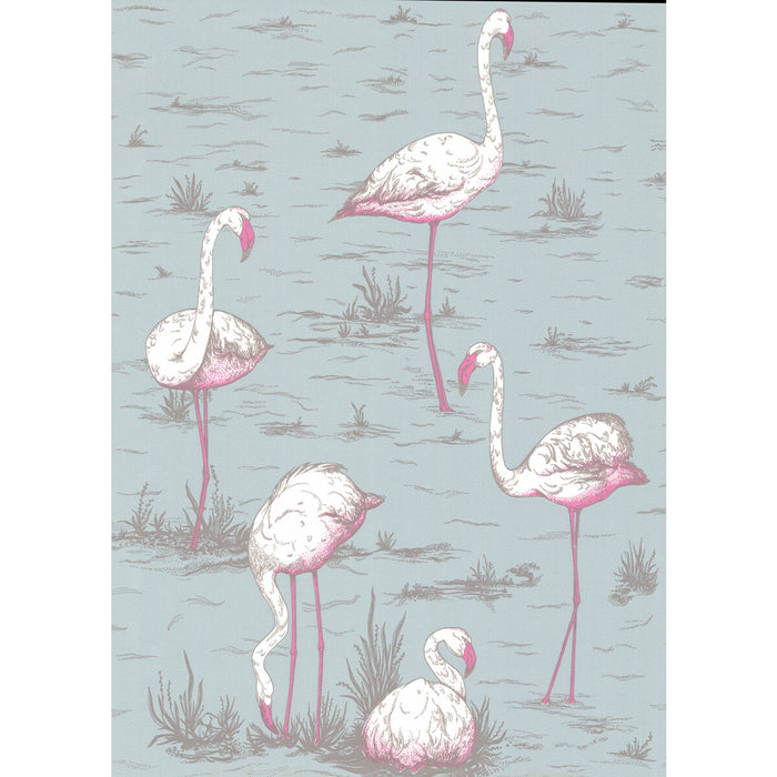 Cole & Son Flamingos Oale Bl Wallpaper 66/6044.CS.0