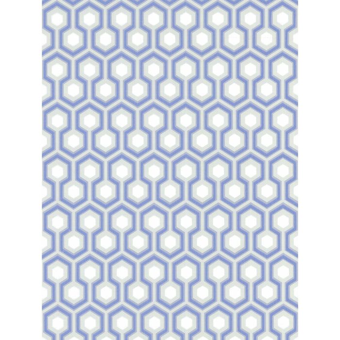 Cole & Son Hicks Hexagon Blue/Gr Wallpaper 66/8054.CS.0