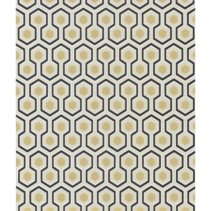 Cole & Son Hicks Hexagon Black/G Wallpaper 66/8056.CS.0