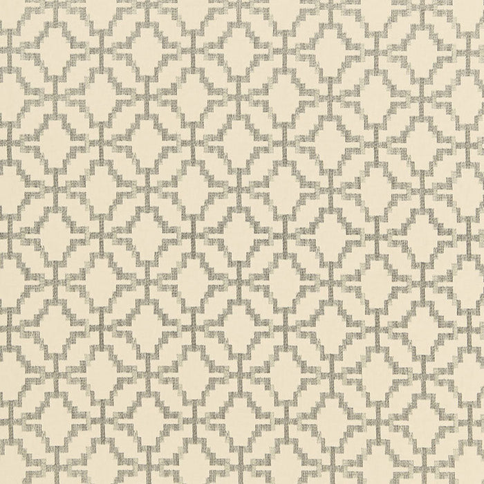 Schumacher Sarana Linen Embroidery Oatmeal Fabric Sample 67011