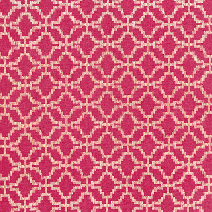 Schumacher Sarana Linen Embroidery Raspberry Fabric Sample 67012