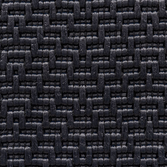 Schumacher Raffia Herringbone Raven Fabric Sample 67123