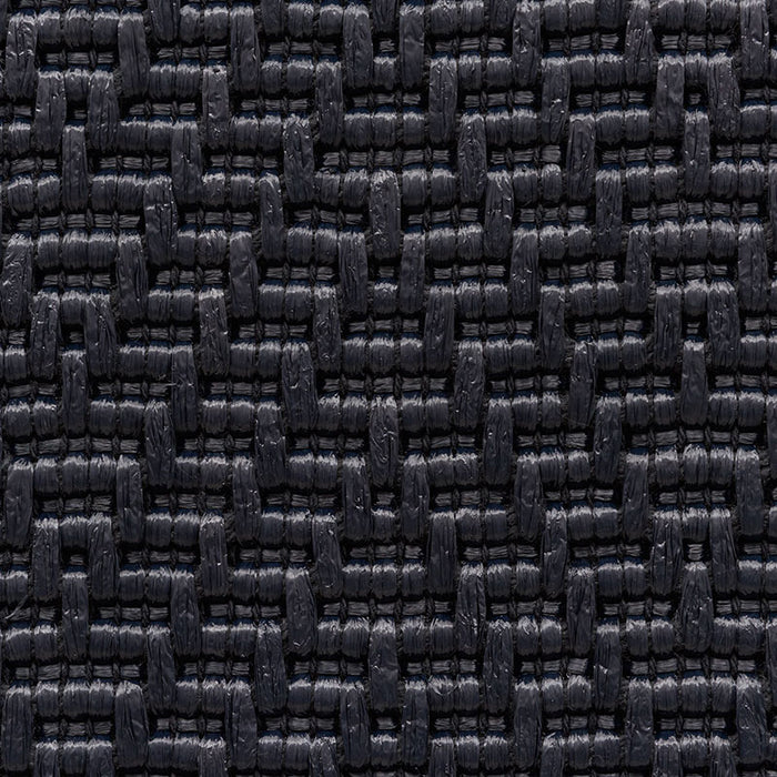 Schumacher Raffia Herringbone Raven Fabric 67123