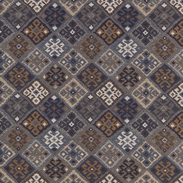 Schumacher Kilim Weave Denim Fabric 67141