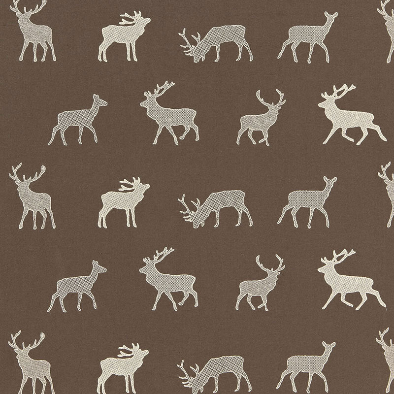 Schumacher Caribou Embroidery Java Fabric 67161