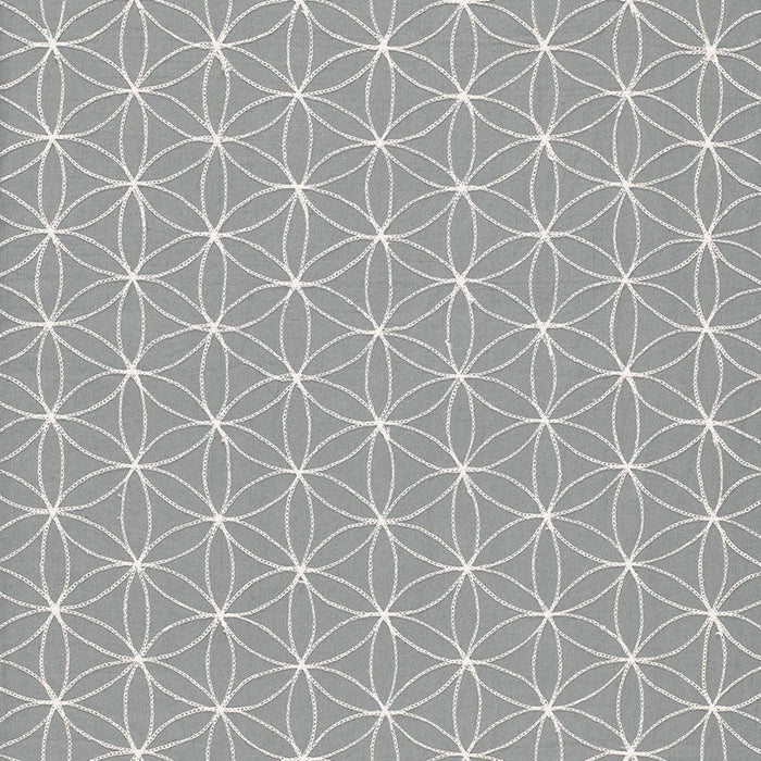 Schumacher Kaleidoscope Smoke Fabric Sample 67210