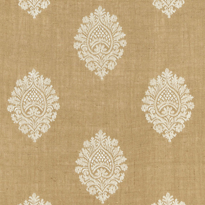 Schumacher Savanna Jute Embroidery Jute Fabric 67340