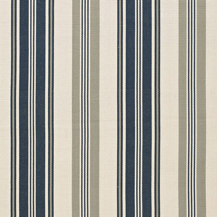 Schumacher Fjord Stripe Indigo Fabric 67480