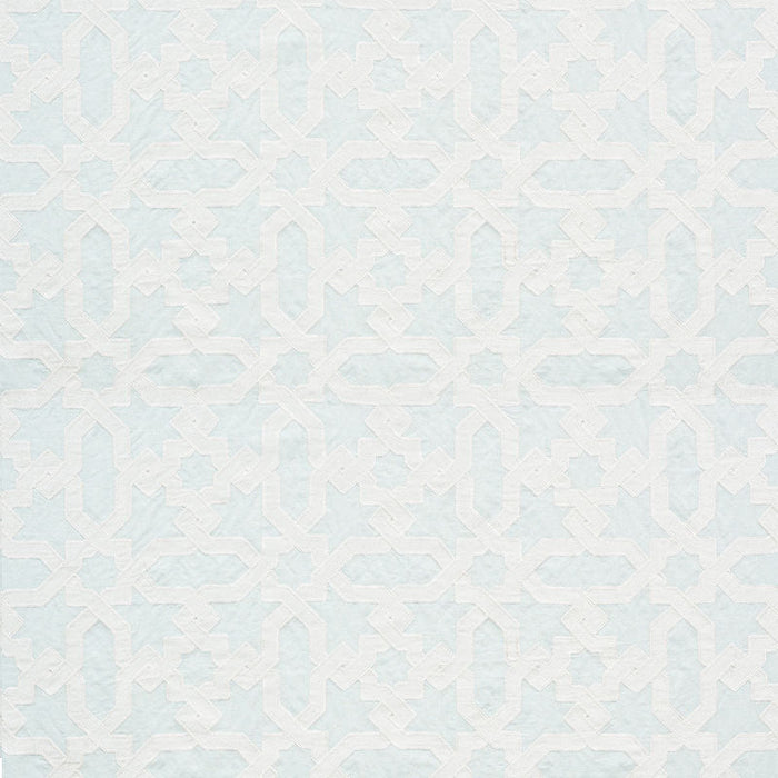 Schumacher Cordoba Embroidery Mist Fabric Sample 67573