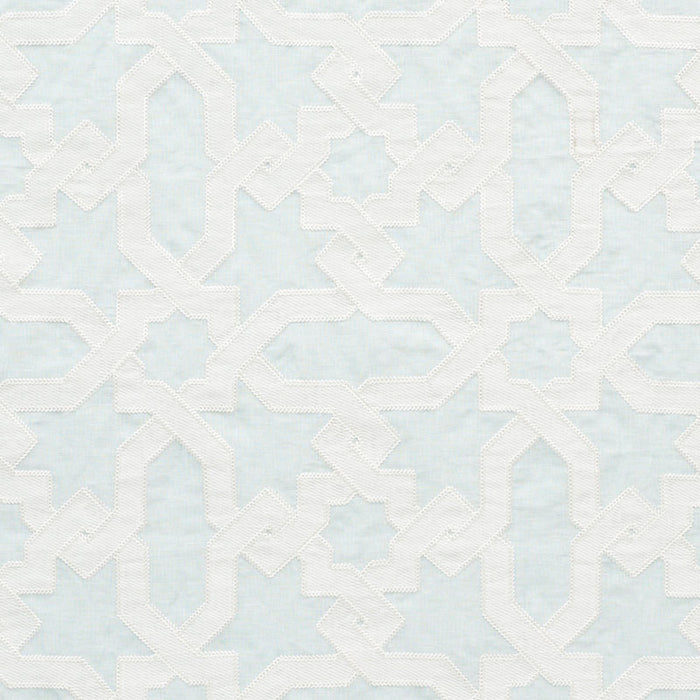 Schumacher Cordoba Embroidery Mist Fabric 67573