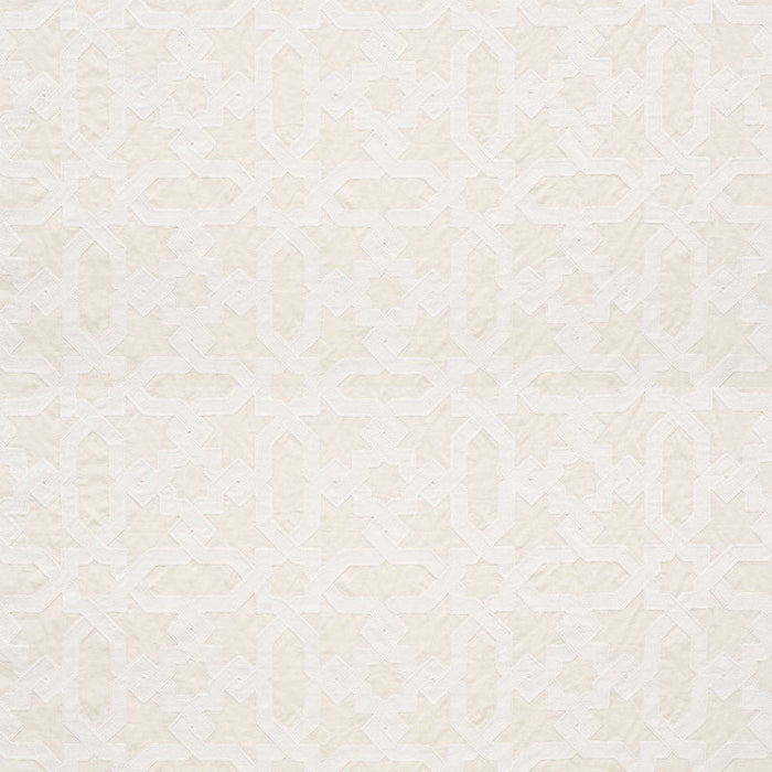 Schumacher Cordoba Embroidery Linen Fabric Sample 67574