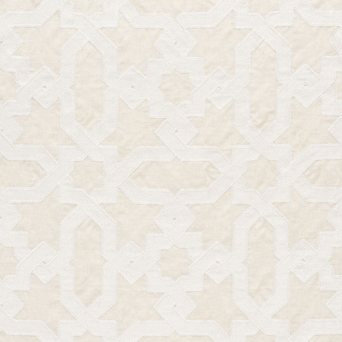 Schumacher Cordoba Embroidery Linen Fabric Sample 67574