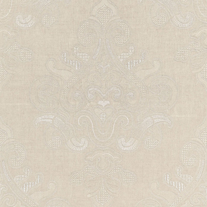 Schumacher Angkor Embroidery Linen Fabric 67581