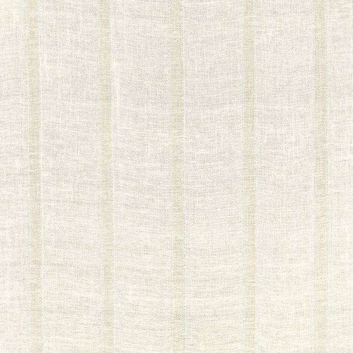 Schumacher Elba Linen Stripe Ivory / Oat Fabric Sample 67610