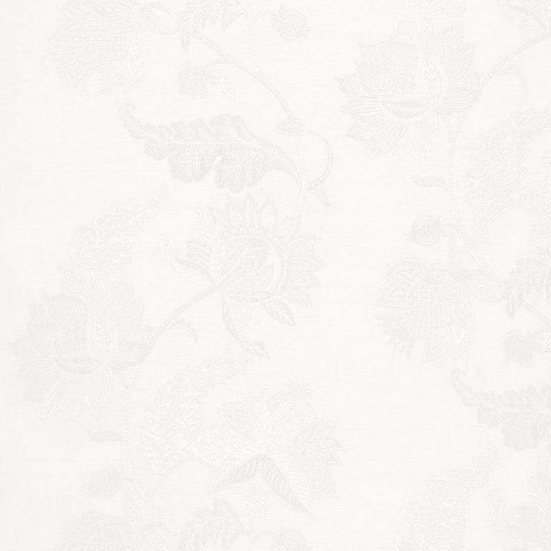 Schumacher Gabriella Embroidered Sheer Ivory Fabric 67700