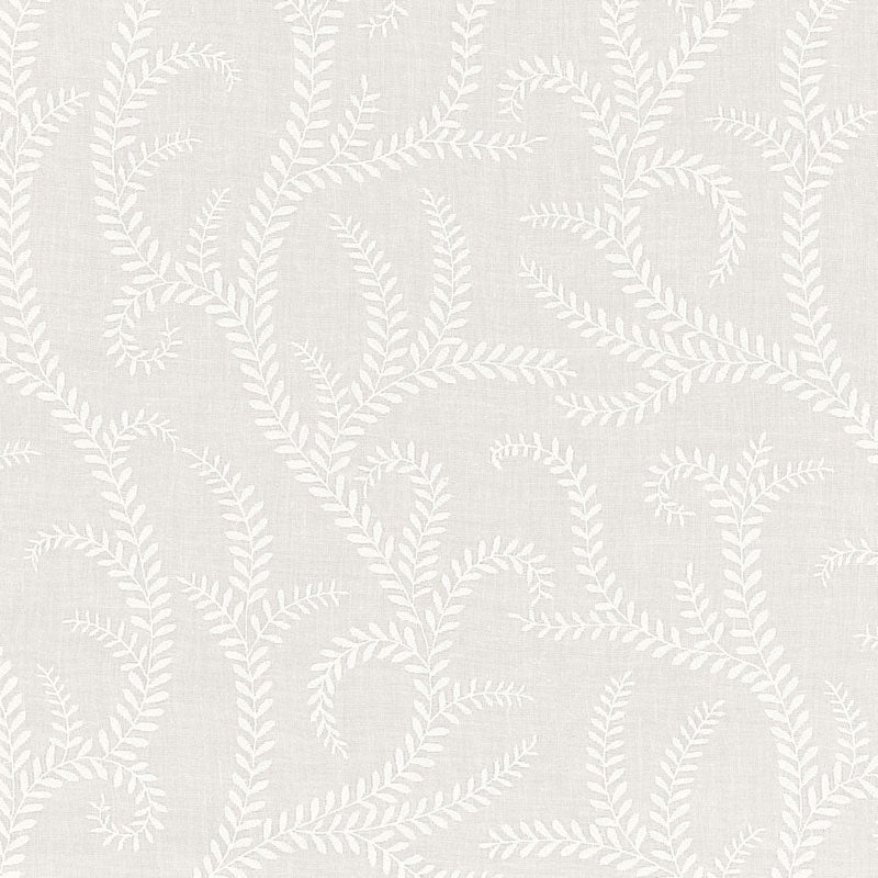 Schumacher Boboli Embroidery Ivory Fabric 67760